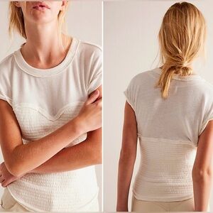 🆕 NWT FREE PEOPLE We The Free Sweet Sport Tee • Tofu • Medium